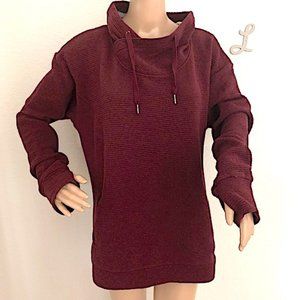 Plus Size Mock Neck Pullover with Thumb Holes